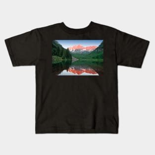 Maroon Sunrise Kids T-Shirt